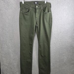Paige Jeans Men's Pine Shade Green Jeans Straight Denim Casual Size 31x34